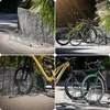 KADAX 4-stanowiskowy stojak rowerowy stalowy srebrny Podgląd zdjęcia produktu 9