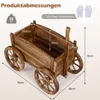 COSTWAY Blumenwagen Holz, Blumenständer mit 4 Produktbild-Vorschau 3