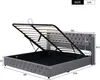 Letto imbottito Flieks 180x200cm con rete a doghe, letto a Anteprima dell’immagine prodotto 6