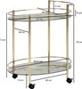 Design servírovací vozík zlatý 67x79 cm mobilní mini bar | Náhled obrázku produktu 3