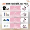 SucceBuy 12x15 palců 5 v 1 Heat Press - růžová. Pomocí Náhled obrázku produktu 2