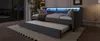 Schlafsofa 90x200 Grau – LED-Beleuchtung, USB, ausziehbares Produktbild-Vorschau 13