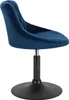 A blue velvet bar stool with a black base is shown against a white background. Náhľad obrázku produktu