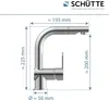 SCHÜTTE LONDON, umyvadlová baterie s výsuvnou sprchou, Náhled obrázku produktu 7