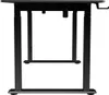 A black adjustable standing desk frame shown from the side. Produktbild-Vorschau