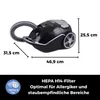 Fakir Black Vac Power Staubsauger mit Beutel, Leiser Produktbild-Vorschau 2