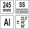 YATO Kunststoffschere YT-18960 245mm +/- 22.5 °,45 °,90 °mm Produktbild-Vorschau 7