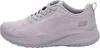 A side view of a gray Skechers Bobs Sport Squad Chaos women's training shoe. Voir les images du produit