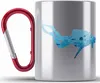 Trendation - Taucher Grafik Edelstahl Tasse Karabiner Produktbild-Vorschau 1