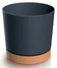 Doniczka TUBOS PM z miską antracyt/brąz mat 14,8 cm Podgląd zdjęcia produktu 5