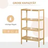 HOMCOM Standregal Bücherregal 4-stufiges Büroregal Produktbild-Vorschau 4