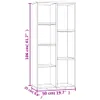 vidaXL Bücherregal Sonoma-Eiche 50x25x106 cm Holzwerkstoff Produktbild-Vorschau 12