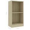 vidaXL Bücherregal Sonoma-Eiche 40x24x75 cm Holzwerkstoff Produktbild-Vorschau 10