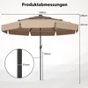 COSTWAY Ombrellone LED 300 cm, ombrellone da giardino a 3 Anteprima dell’immagine prodotto 3