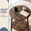 KOMFOTTEU Couchtisch rund, Ø39 cm Wohnzimmertisch klein mit Produktbild-Vorschau 4