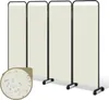 Izrielar Paravent na kolieskach 4-dielny Béžový 228x180 cm Náhľad obrázku produktu 10