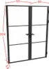 Aluminium und gehärtetes Glas 2-flügelige Komplett-Tür - 2 Produktbild-Vorschau 8
