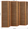 Homestyle4u Paravent Raumteiler 6 teilig Holz Bambus Braun Produktbild-Vorschau 3