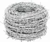 A tightly wound roll of barbed wire on a white background. Voir les images du produit