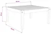 stół Lite Drewno Akacji naturalny 60 x 60 x 30 cm Podgląd zdjęcia produktu 6