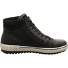 A side view of a black high-top sneaker. Voir les images du produit