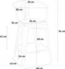 Hoher barhocker industrielles design bar küche Steel Wood Produktbild-Vorschau 7