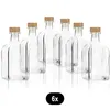 COM-FOUR® 6x Glasflasche 250 ml mit Korken - leere Flasche Produktbild-Vorschau 7