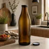 Milchflasche 1 Liter Glasflasche braun mit 6 Flaschen & 12 Produktbild-Vorschau 5