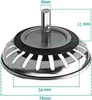 Waschbeckenstöpsel 2er Set, Edelstahl-Siebkorb Mit 78mm Produktbild-Vorschau 2