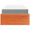 The Living Store Bett mit Matratze Wachsbraun 100x200 cm Produktbild-Vorschau 5