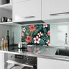 Küchenrückwand Spritzschutz Glas mit Motiv Tropenblumen 40 Produktbild-Vorschau 2