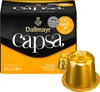 A product shot of Dallmayr Capsa Lungo Belluno XXL Kaffekapseln packaging and a single coffee capsule. Náhľad obrázku produktu