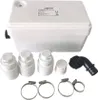 A white wastewater pump with accessories laid out in front of it. Voir les images du produit
