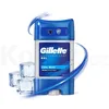 A product shot of Gillette antiperspirant gel with ice cubes and blue swirls. Náhľad obrázku produktu