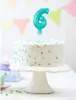 Kuchendeko Mini Folienballon hellblau Zahl 6 Produktbild-Vorschau 2