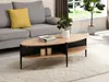 Couchtisch mit 4 Nischen aus MDF und Metall - Natürliches Produktbild-Vorschau 2