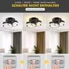 12W Schwarz LED Deckenleuchte, LED Decklampe 1000lm, Produktbild-Vorschau 6