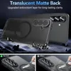 A dark, dramatic scene with a phone case and scattered crystal-like objects, with smaller inset images comparing the product to others. Podgląd zdjęcia produktu