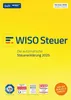 A bright yellow background with the WISO Steuer logo and text. Several award badges are present at the bottom. Produktbild-Vorschau