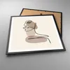 Gerahmtes Poster - Schwarzer Rahmen - Zeichnung einzeilig Produktbild-Vorschau 3