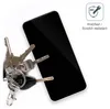 A smartphone screen protector is shown next to a set of keys, with a graphic indicating scratch resistance. Produktbild-Vorschau