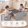 COSTWAY 6-in-1 Kindertafel, kindertafel en stoelset met Productafbeelding-voorbeeld 4