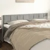 vidaXL Čela postele světle šedá 200x5x78/88 cm samet Náhled obrázku produktu 2