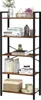 A tall, five-shelf bookshelf filled with various decorative items and books. Produktbild-Vorschau