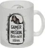 Bitte nicht stören, Gamer auf Mission Glas Tasse Produktbild-Vorschau 1