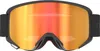 A pair of black ski goggles with a red and orange mirrored lens. Produktbild-Vorschau