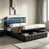 INONEFT, lit capitonné 140 x 200 cm avec espace de Voir les images du produit 1
