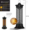 A product image showing a KESSER outdoor heater with dimensions and feature callouts. Produktbild-Vorschau