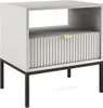 Nachttisch MISHEEL grau 54x39x56 cm mit Schublade und Produktbild-Vorschau 1