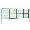 vidaXL Gartentor mit Pfosten 350x100 cm Stahl Grün Produktbild-Vorschau 1